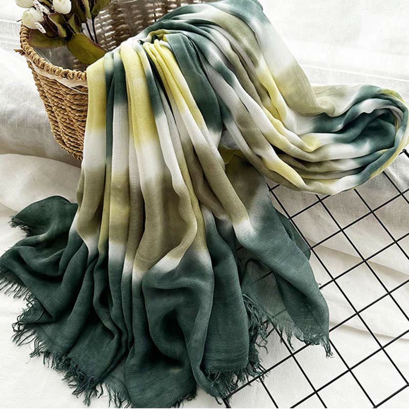 Écharpe fine et légère à imprimé tie-dye pour femme