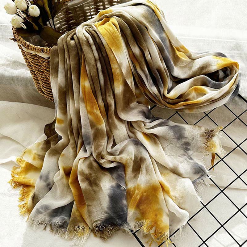 Écharpe fine et légère à imprimé tie-dye pour femme