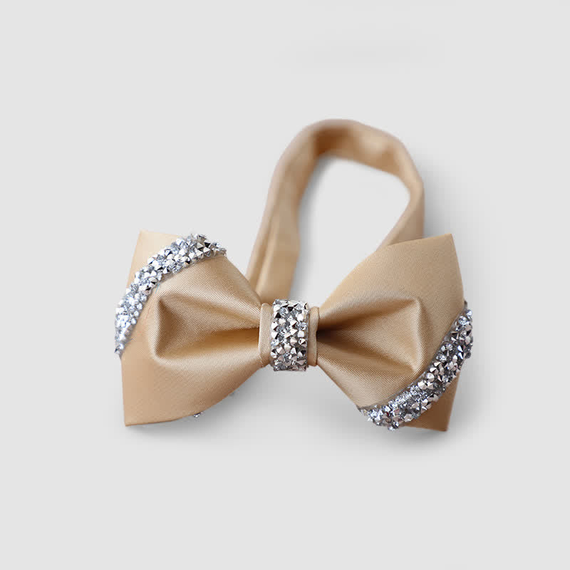 Nœud papillon classique orné de strass pour homme