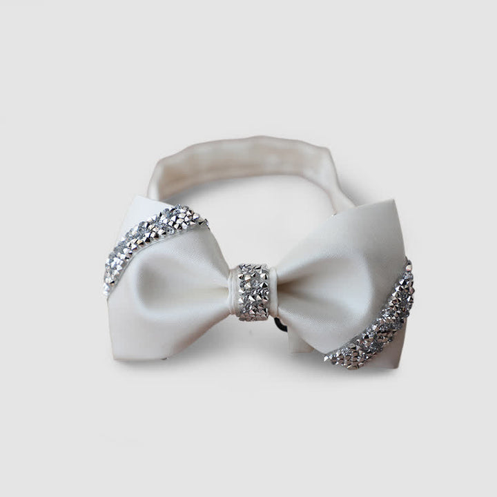 Nœud papillon classique orné de strass pour homme