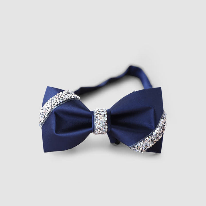 Nœud papillon classique orné de strass pour homme