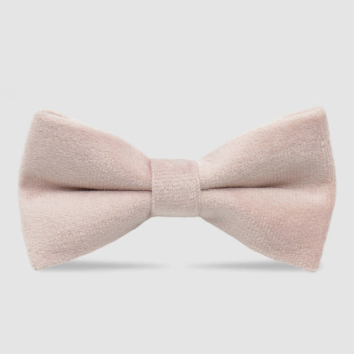 Nœud papillon formel en velours de couleur unie pour homme