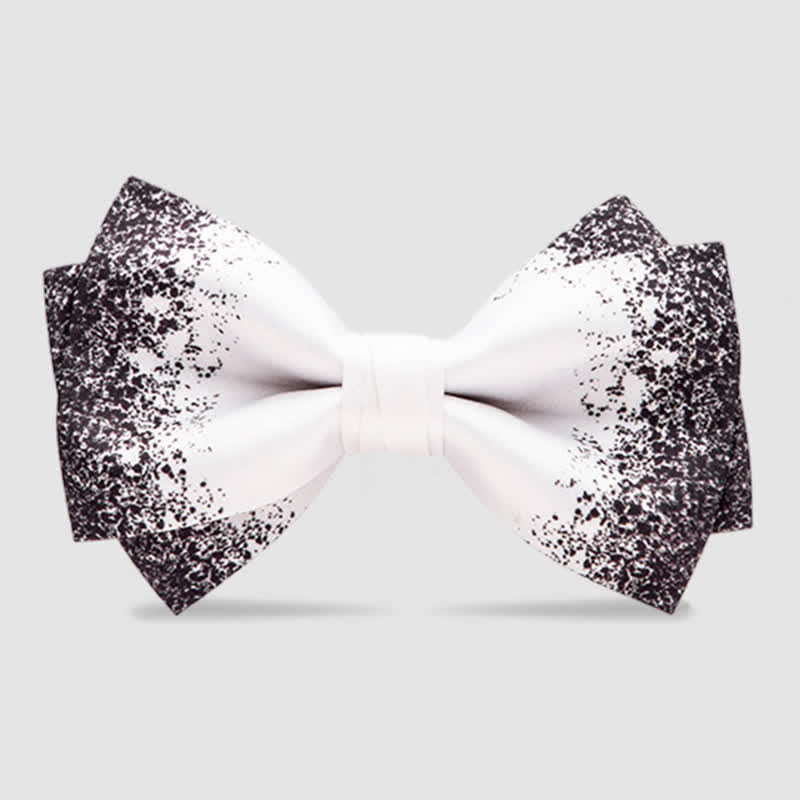 Nœud papillon pour homme, ciel nocturne resplendissant, noir et blanc