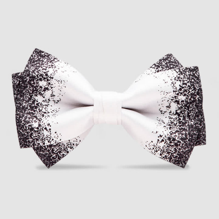 Nœud papillon pour homme, ciel nocturne resplendissant, noir et blanc