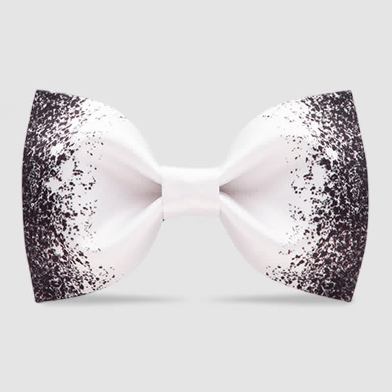 Nœud papillon pour homme, ciel nocturne resplendissant, noir et blanc