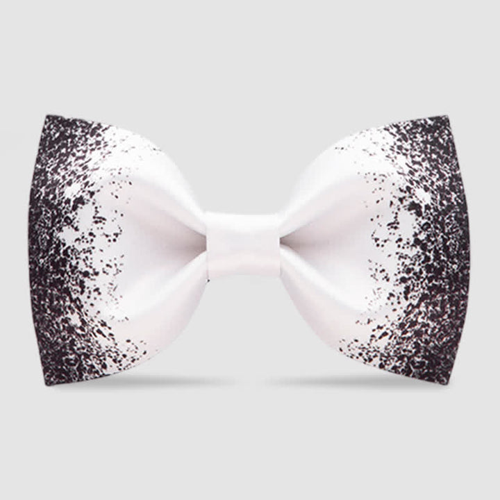 Nœud papillon pour homme, ciel nocturne resplendissant, noir et blanc