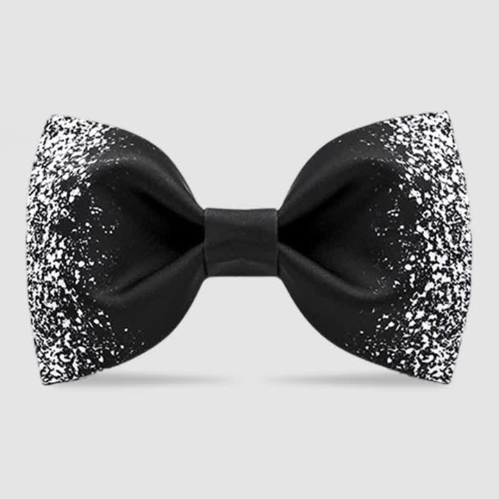 Nœud papillon pour homme, ciel nocturne resplendissant, noir et blanc