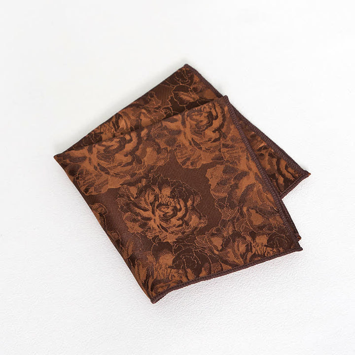 Pochette de costume classique pour homme avec motif pivoine du Pérou