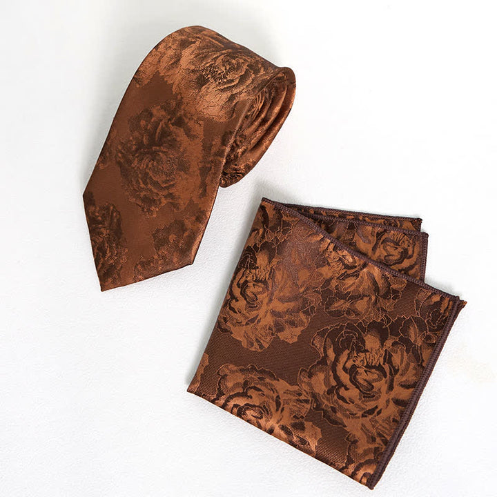 Pochette de costume classique pour homme avec motif pivoine du Pérou