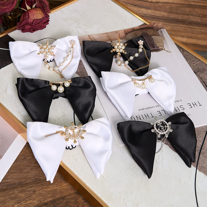 Nœud papillon surdimensionné noir et blanc pour homme