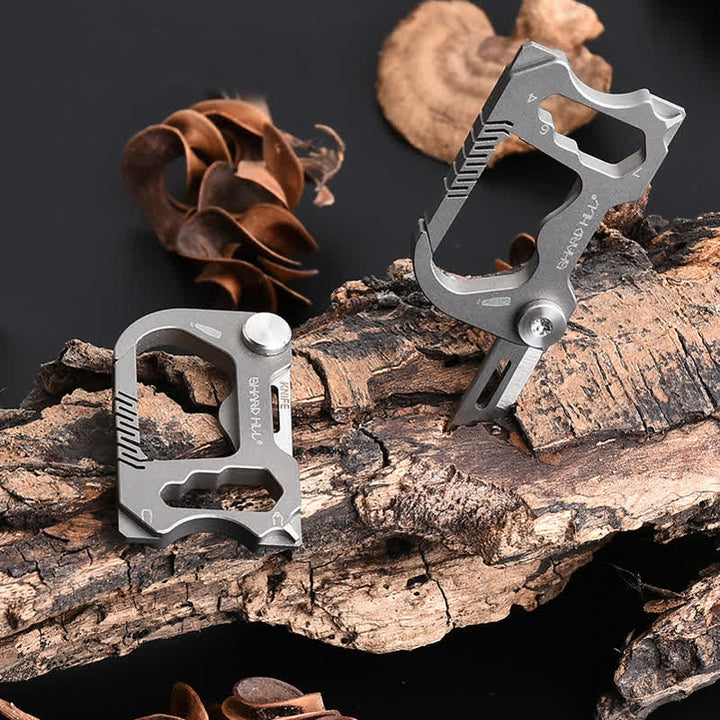 Mini couteau pliant multifonctionnel 6 en 1 avec porte-clés