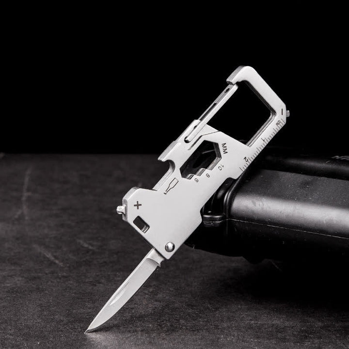 Mini couteau pliant 6 en 1 EDC, outil portable d'extérieur, porte-clés
