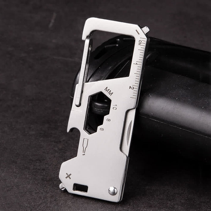 Mini couteau pliant 6 en 1 EDC, outil portable d'extérieur, porte-clés