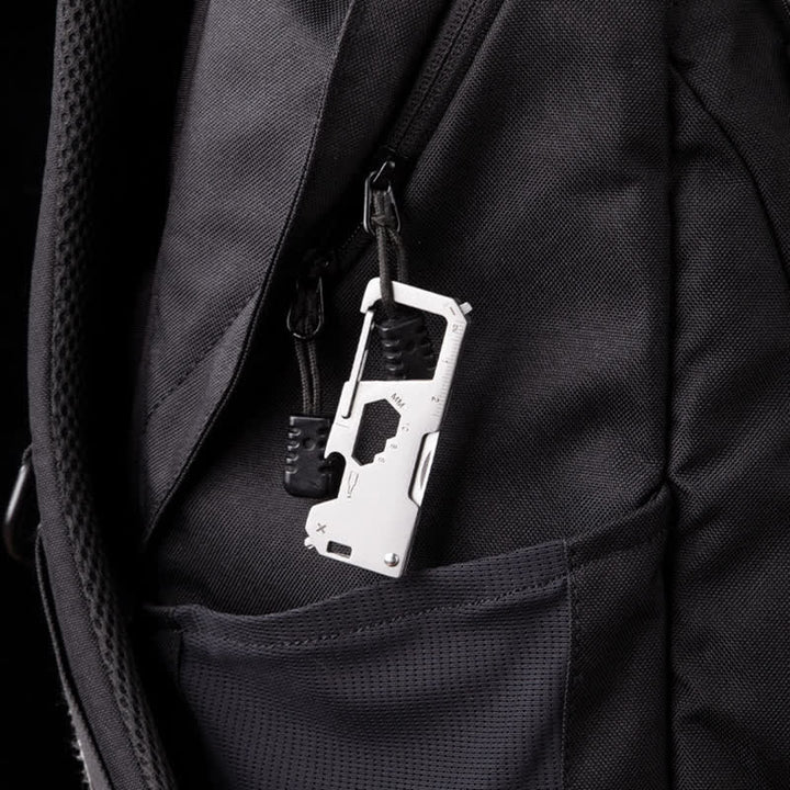 Mini couteau pliant 6 en 1 EDC, outil portable d'extérieur, porte-clés