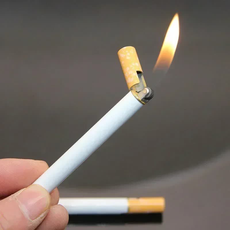 Briquet butane créatif en métal en forme de mini cigarette
