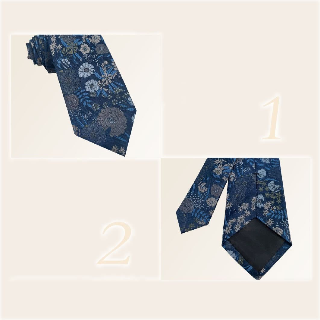 Cravate en polyester à motif floral pour homme, style vacances - image 2