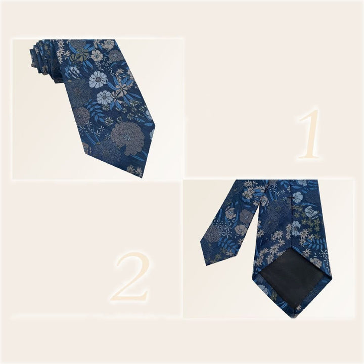 Cravate en polyester à motif floral pour homme, style vacances - image 2