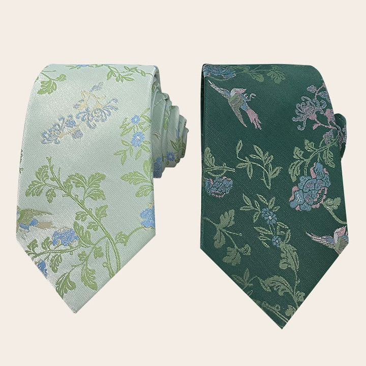 Cravate en polyester à motif floral pour homme, style vacances - image 3