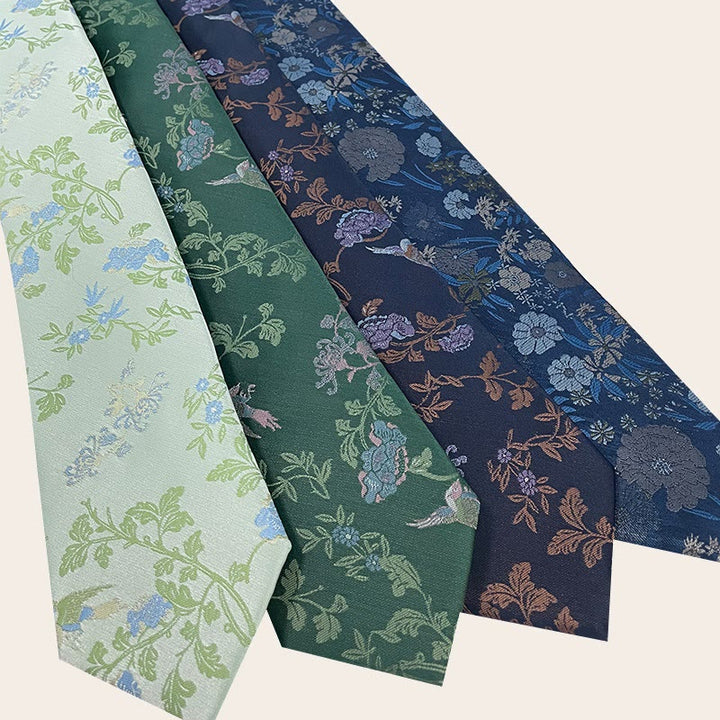 Cravate en polyester à motif floral pour homme, style vacances - image 5