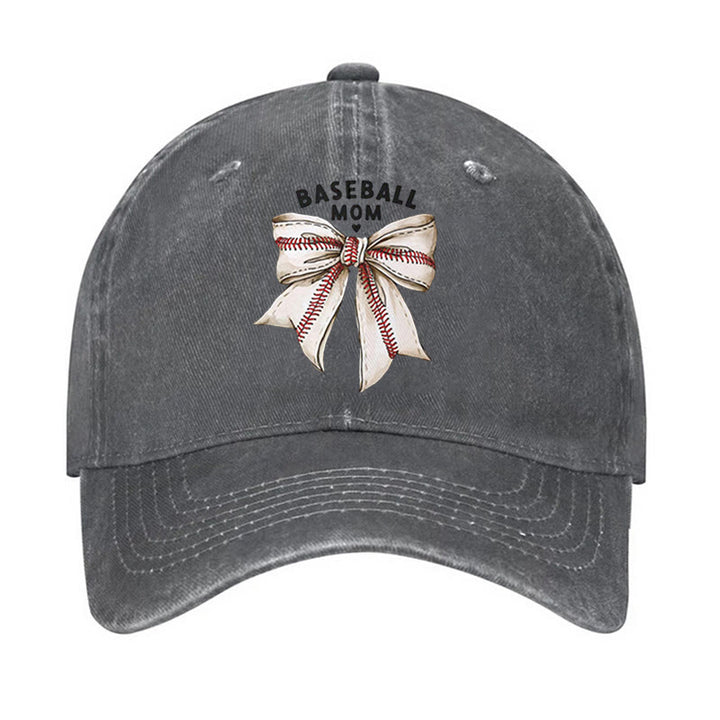 Casquette de baseball ajustable avec nœud papillon pour maman