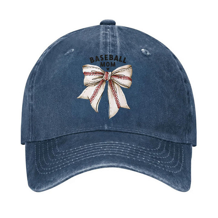 Casquette de baseball ajustable avec nœud papillon pour maman