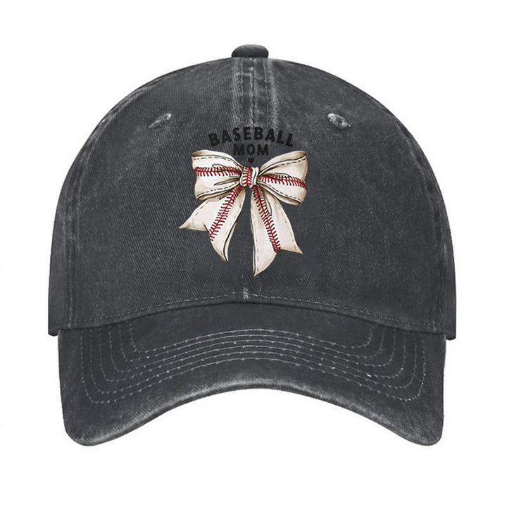 Casquette de baseball ajustable avec nœud papillon pour maman