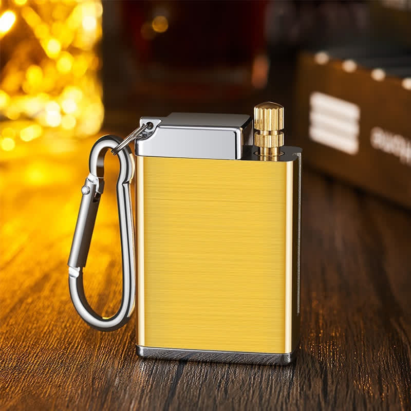 Mini cendrier rectangulaire portable 2 en 1, briquet à kérosène et allumette