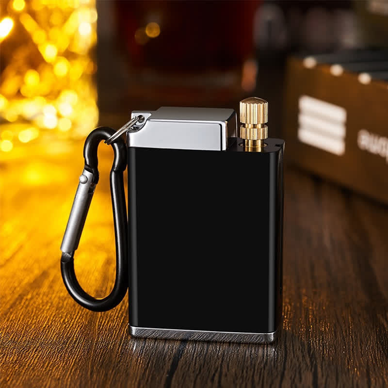 Mini cendrier rectangulaire portable 2 en 1, briquet à kérosène et allumette