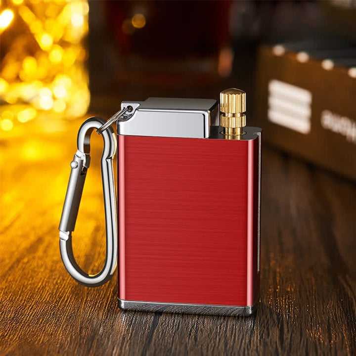 Mini cendrier rectangulaire portable 2 en 1, briquet à kérosène et allumette