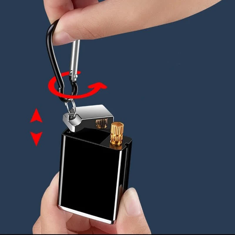 Mini cendrier rectangulaire portable 2 en 1, briquet à kérosène et allumette