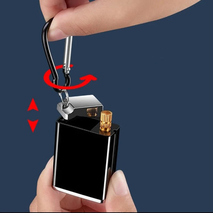 Mini cendrier rectangulaire portable 2 en 1, briquet à kérosène et allumette