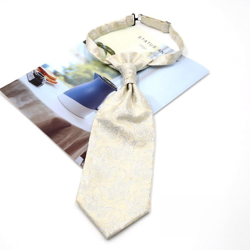 Cravate Ascot pré-nouée pour homme, motif cachemire de luxe
