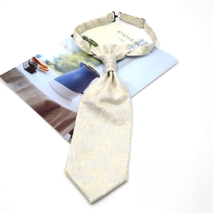 Cravate Ascot pré-nouée pour homme, motif cachemire de luxe