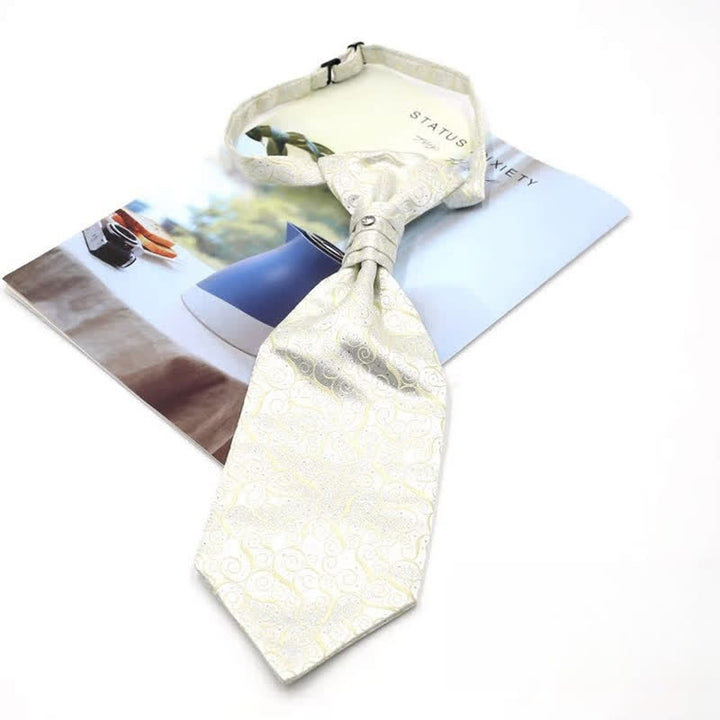 Cravate Ascot pré-nouée pour homme, motif cachemire de luxe