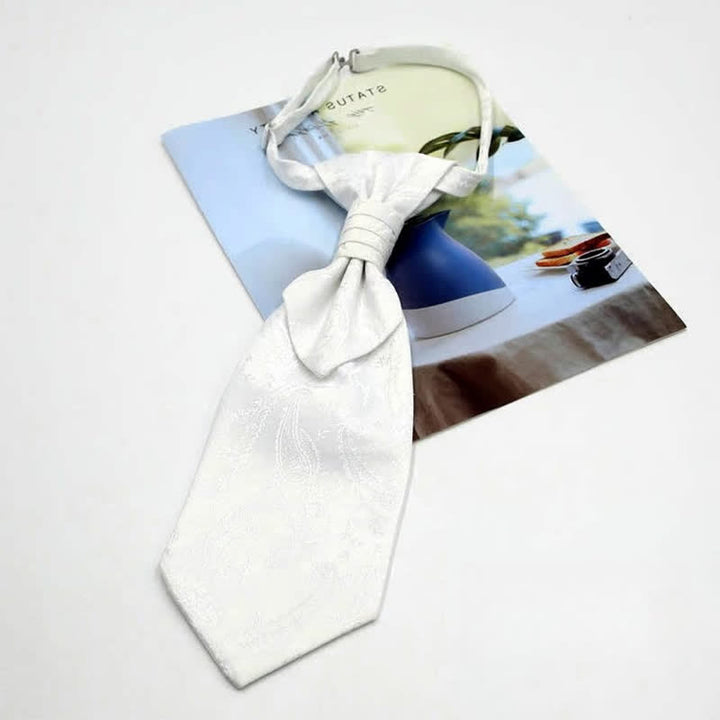Cravate Ascot pré-nouée pour homme, motif cachemire de luxe