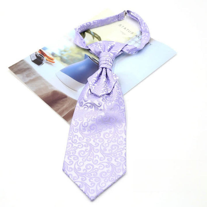 Cravate Ascot pré-nouée pour homme, motif cachemire de luxe