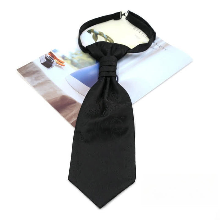Cravate Ascot pré-nouée pour homme, motif cachemire de luxe