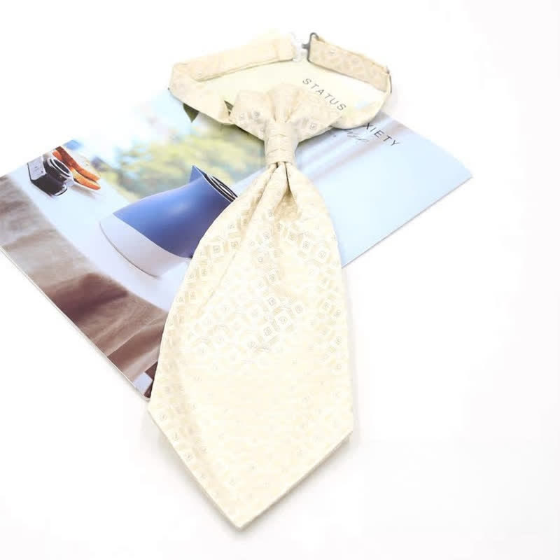 Cravate Ascot pré-nouée pour homme, motif cachemire de luxe