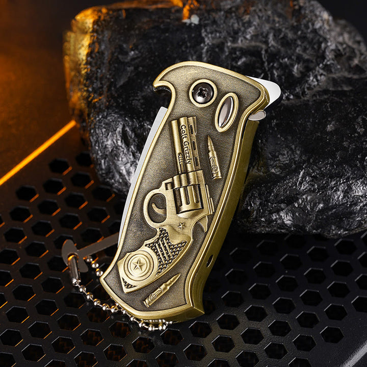 Briquet au butane rechargeable et pliable en métal coupe-vent