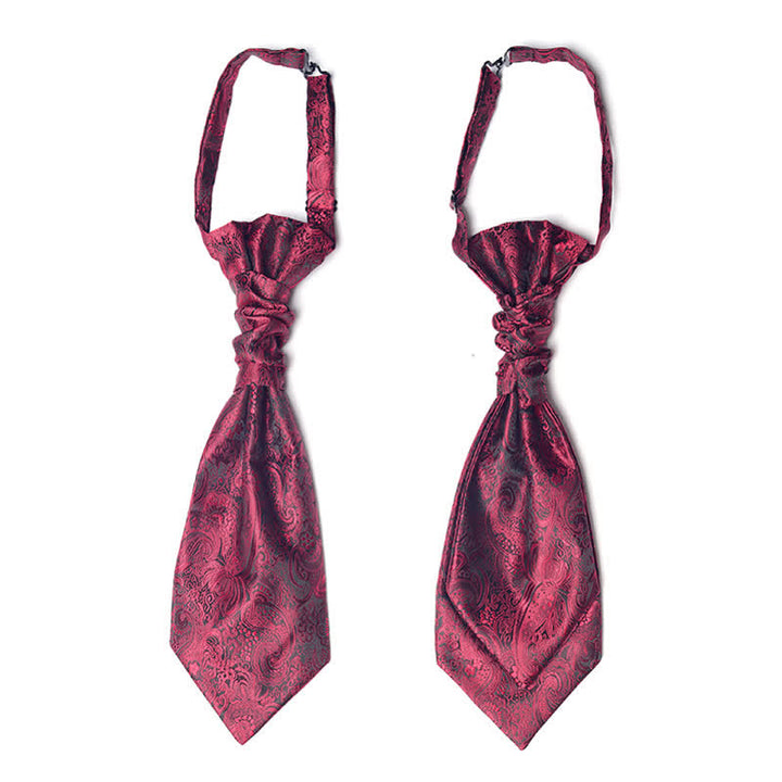 Cravate Ascot pré-nouée à motif cachemire pour homme