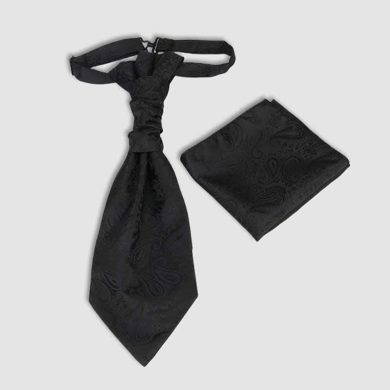Lot de 2 mouchoirs de poche pré-noués à motif cachemire froissé pour homme