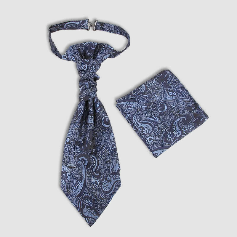 Lot de 2 mouchoirs de poche pré-noués à motif cachemire froissé pour homme
