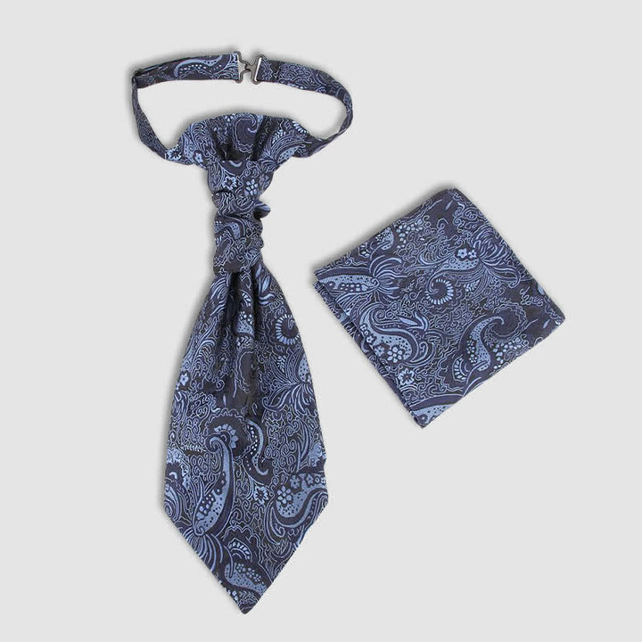 Lot de 2 mouchoirs de poche pré-noués à motif cachemire froissé pour homme