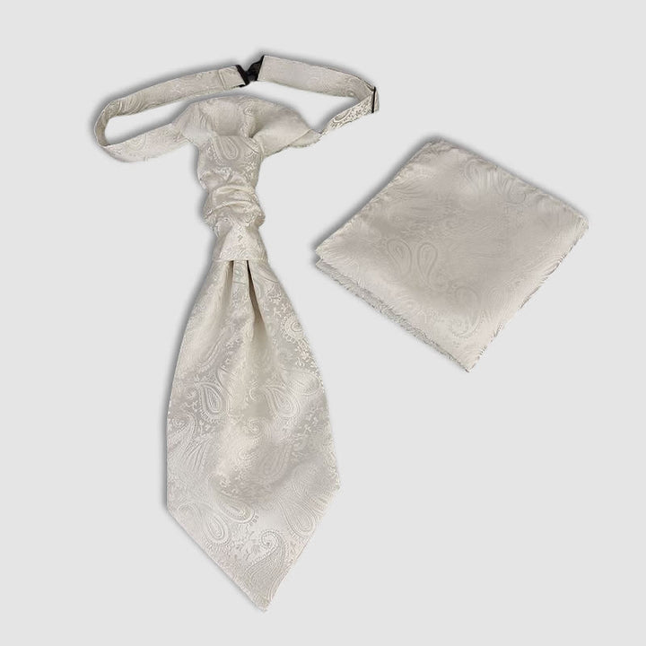 Lot de 2 mouchoirs de poche pré-noués à motif cachemire froissé pour homme