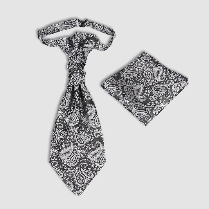 Lot de 2 mouchoirs de poche pré-noués à motif cachemire froissé pour homme