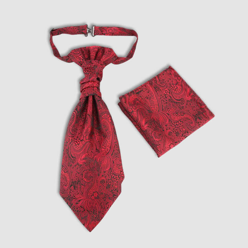 Lot de 2 mouchoirs de poche pré-noués à motif cachemire froissé pour homme