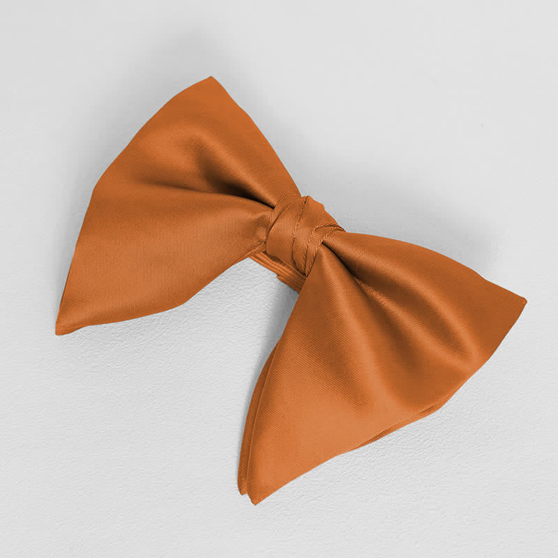 Pochette de costume pour homme, style britannique, couleur unie, surdimensionnée, avec nœud papillon pointu