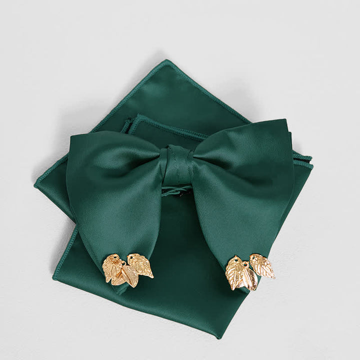 Pochette de costume surdimensionnée à double épaisseur et motif feuilles pour homme