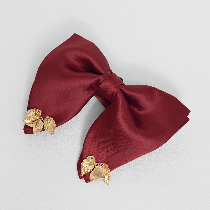 Pochette de costume surdimensionnée à double épaisseur et motif feuilles pour homme
