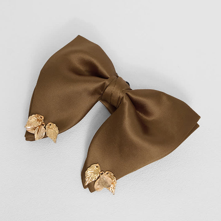 Pochette de costume surdimensionnée à double épaisseur et motif feuilles pour homme